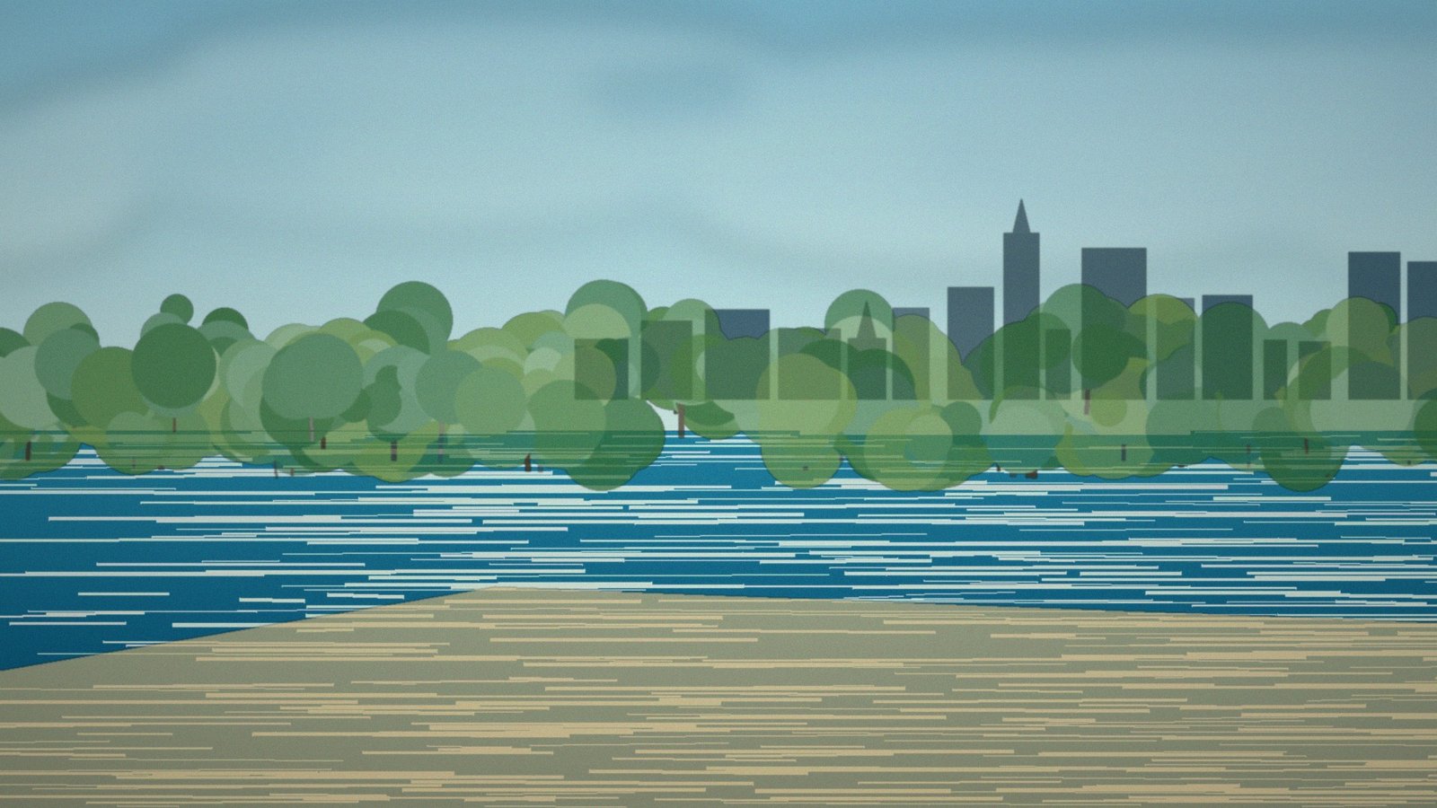 Generated Counties page image for Hennepin County city lake access, beach planning, and skyline-adjacent water.