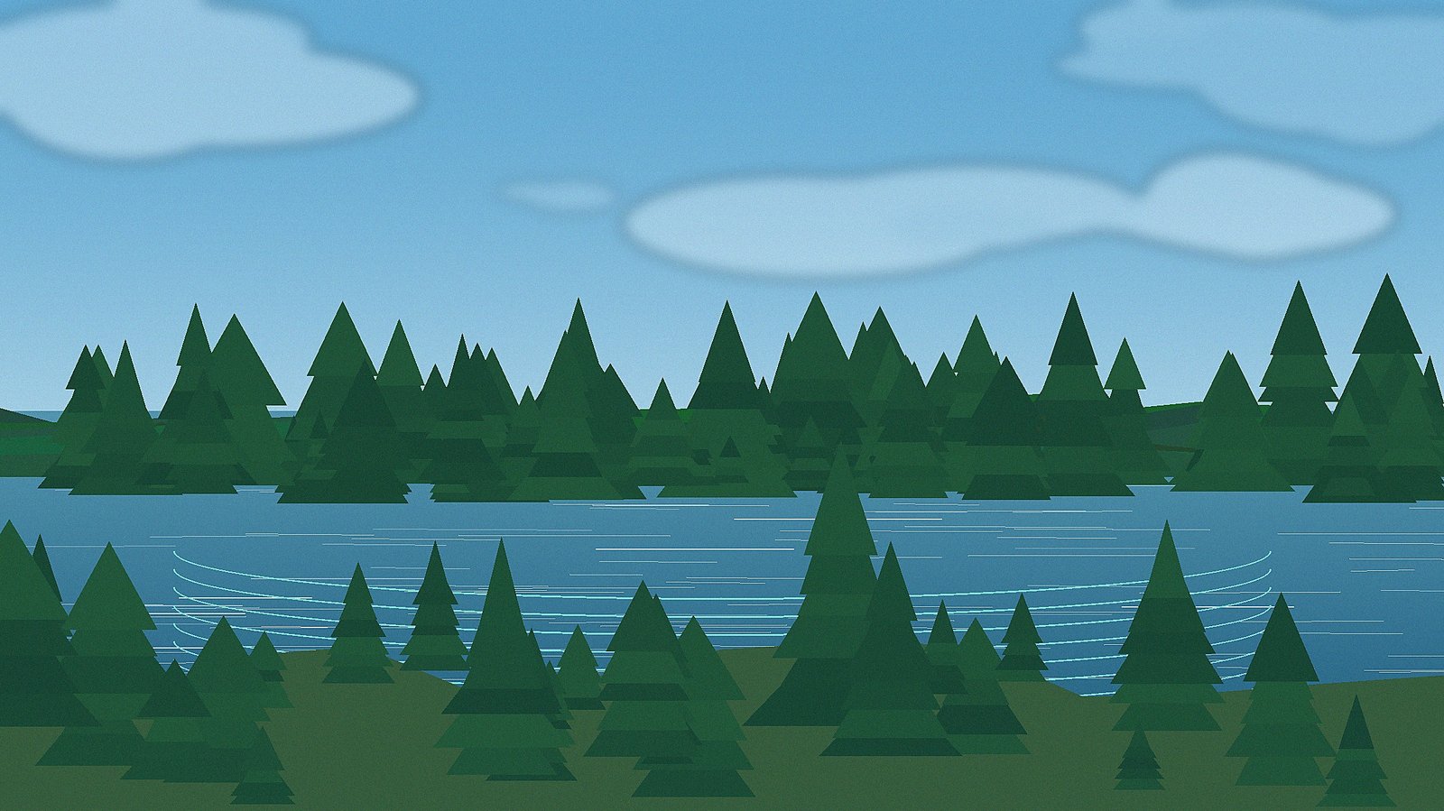 Aerial glacial lake landscape representing how Minnesota lakes form.