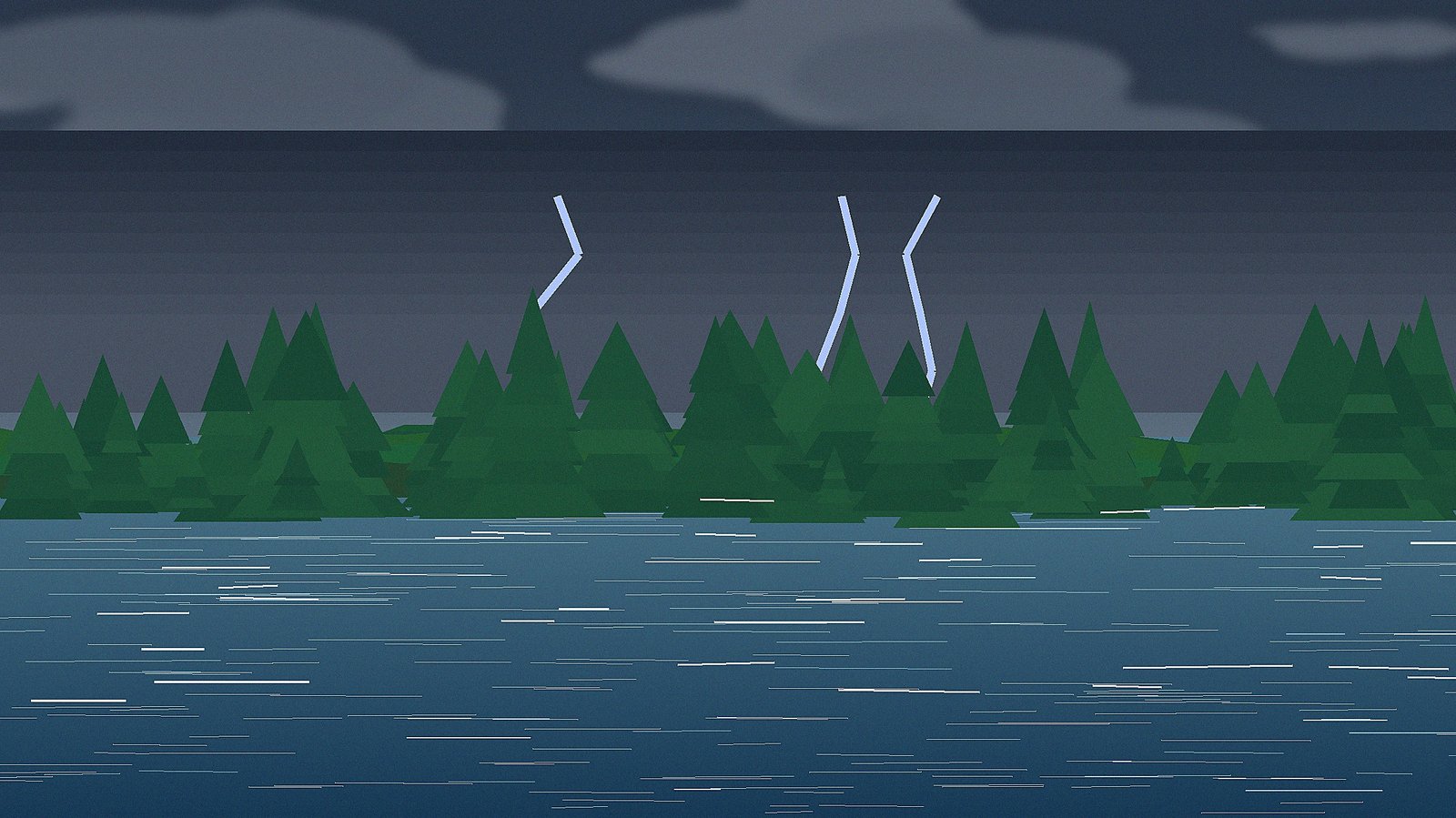 Dramatic sky over water representing lake weather forecasts and alerts.
