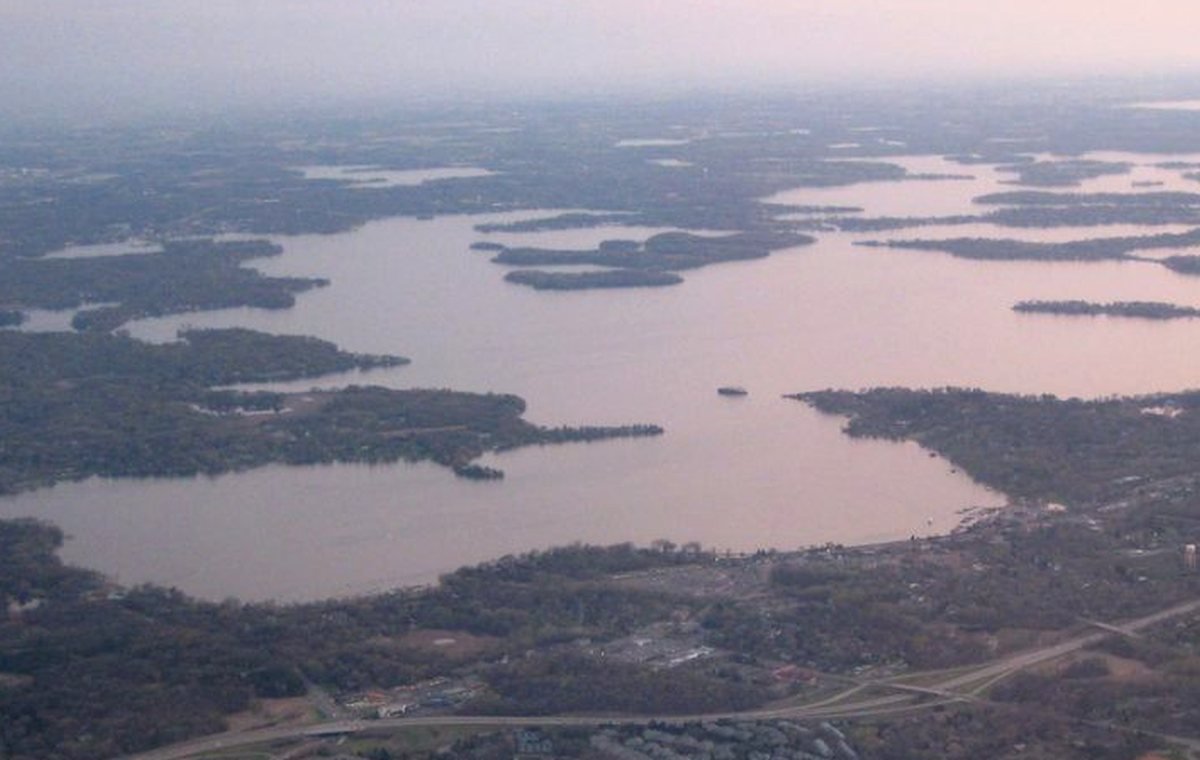 Aerial Minnesota lake view used for learning about map identity and lake records.