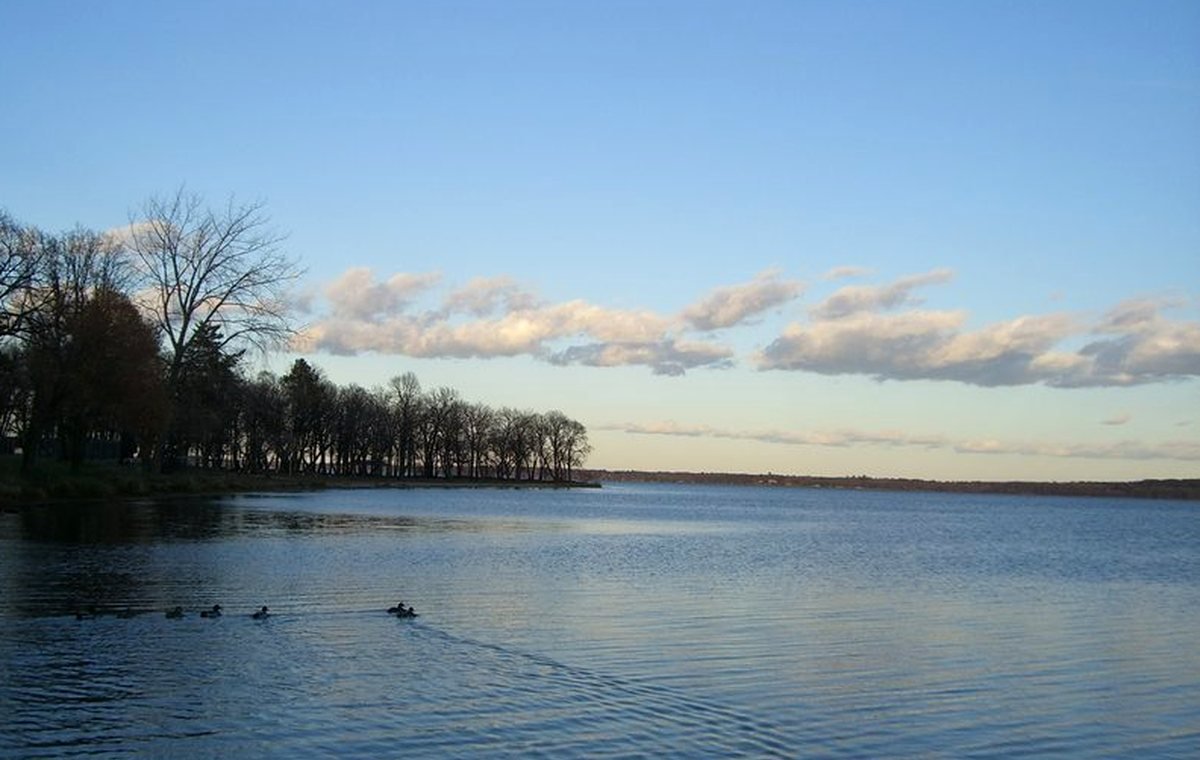 Minnesota lake shoreline used for learning about source trails.