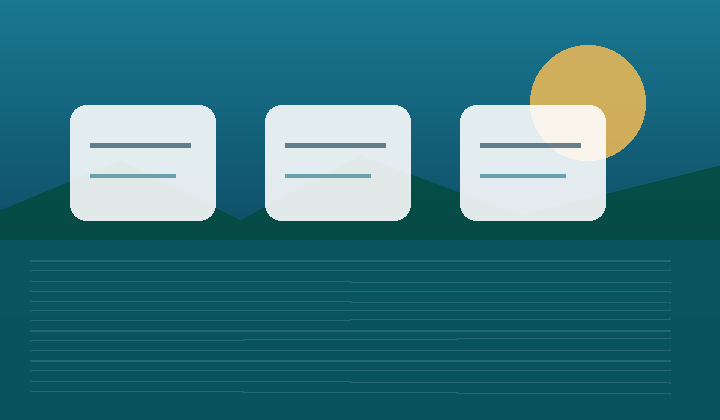 Generated thumbnail for county browsing with abstract cards and lake landscape.