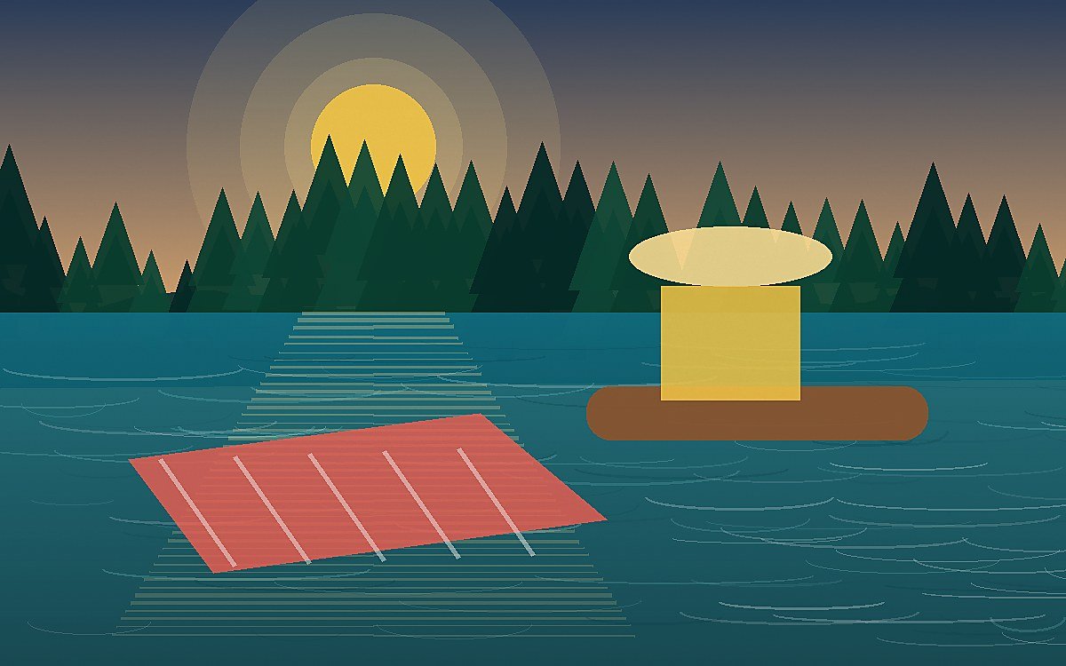 Generated thumbnail showing a simple Minnesota lake day setup with dock and picnic gear