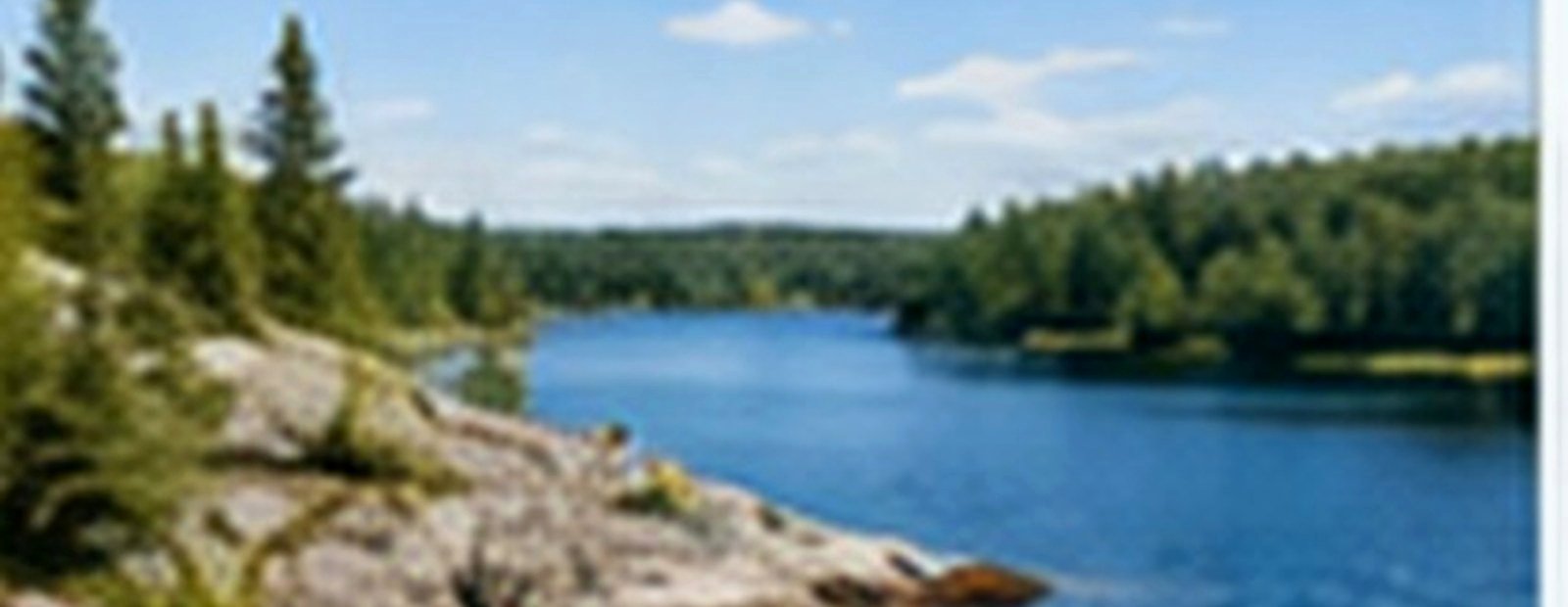Rocky North Shore and canoe-country water generated for the Regions page Northeast feature panel.